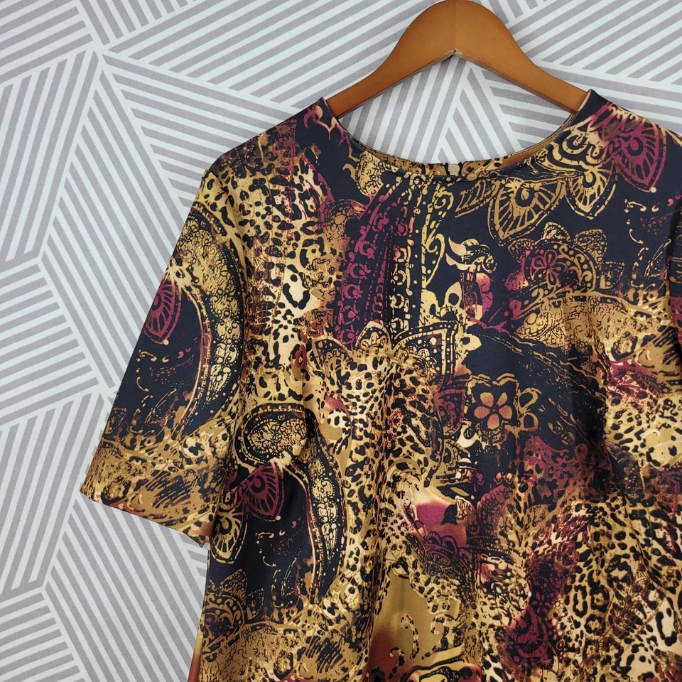 Vestido Jones Studio Talla Grande 1X Funda Profesional Estampado Animal Evento Foto 3 de 4