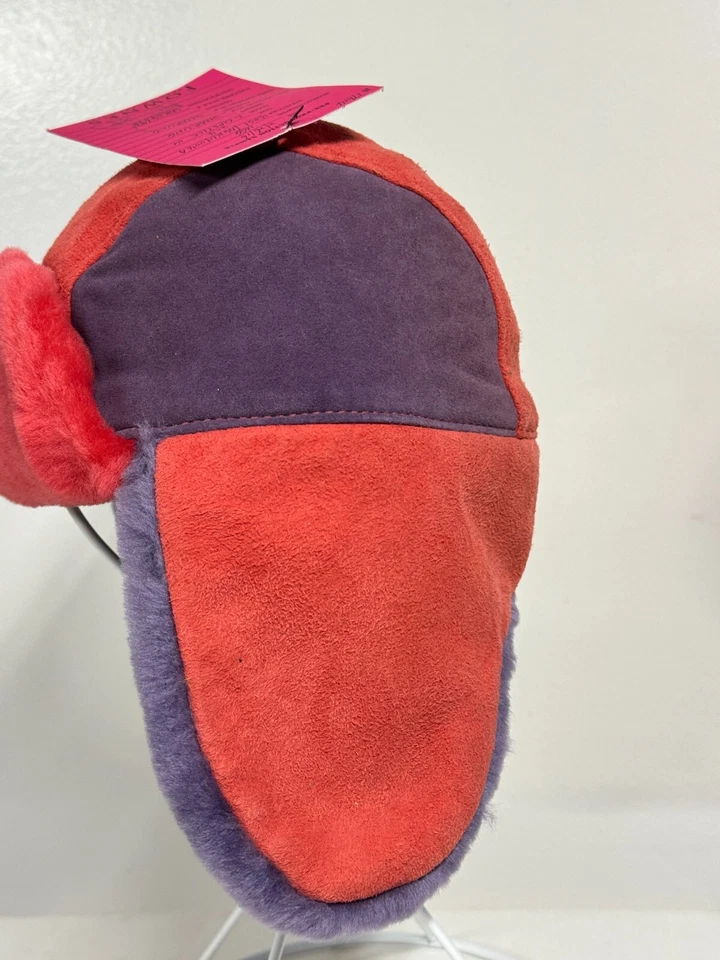 UGG kids Pink & Purple Sheepskin Shearling BAILEY Trapper Hat size 2-4 YR - Image 4 of 4