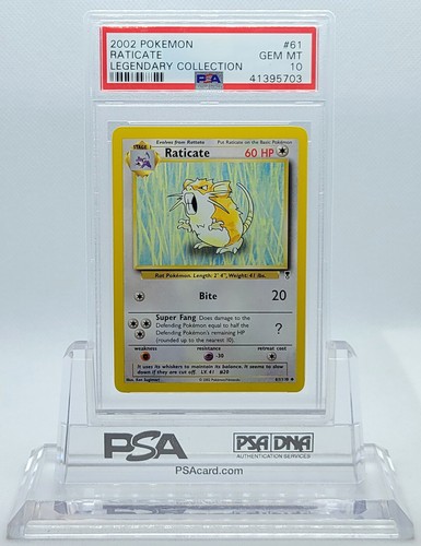 Raticate graded PSA 10 for sale on eBay