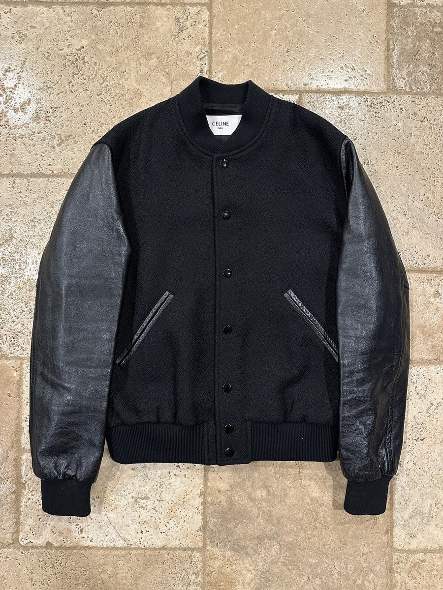 Celine x Hedi x SS19 Christian Marclay Black Varsity Jacket Celine x Hedi x SS19 Christian Marclay Black Varsity Jacket