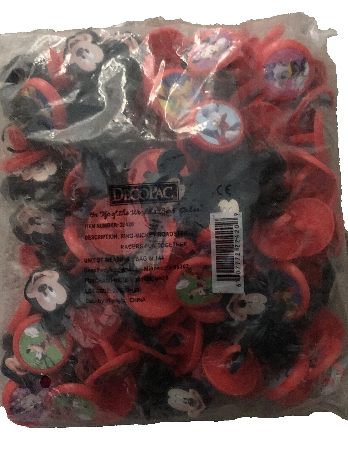 Disney Comida y Bebida Party Favors & Bolsa Rellenos