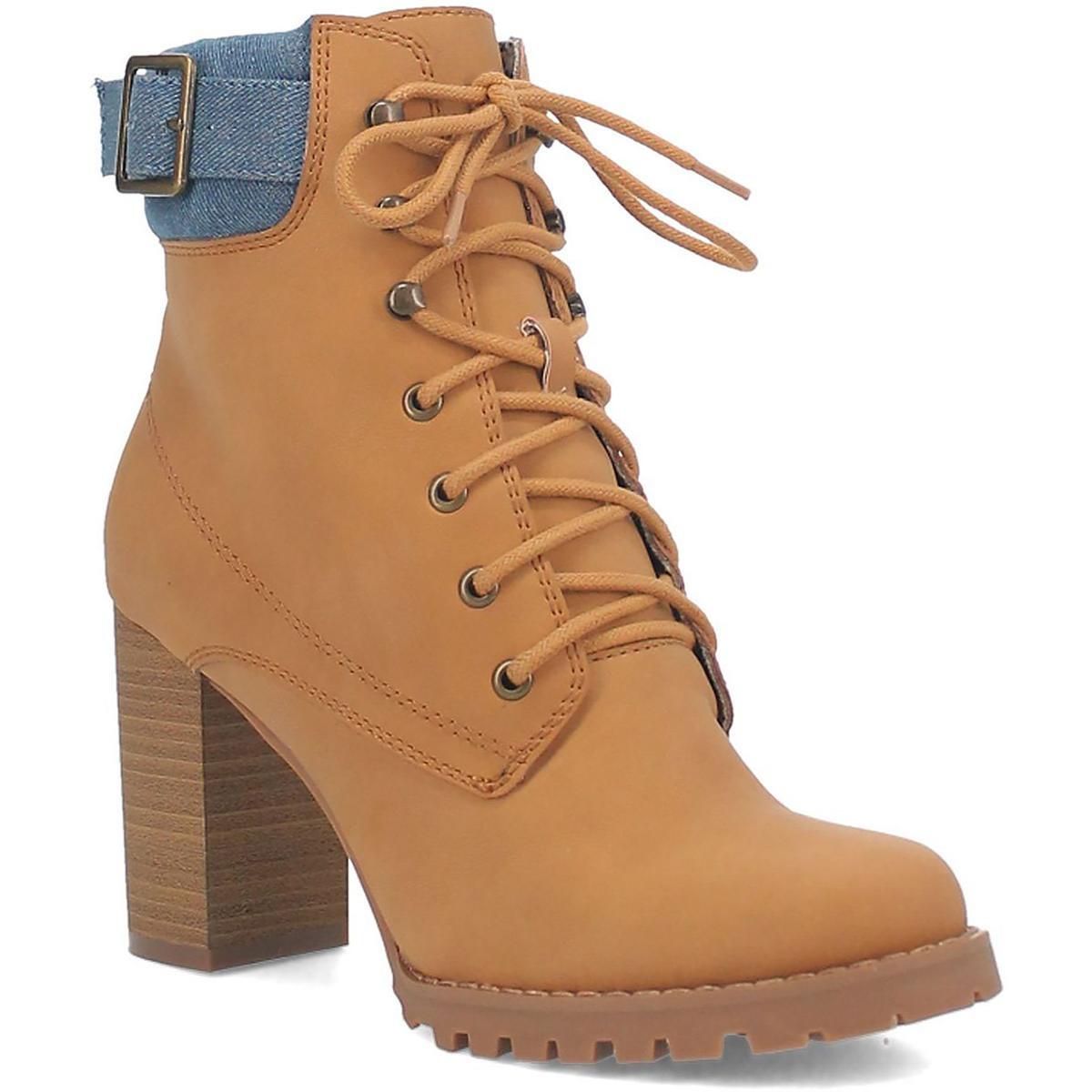 Женские коричневые ботинки на шнуровке с хэштегом Code West 8 среднего размера (B,M) BHFO 8987