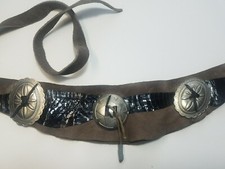 Handmade Suede Belt With Conchos