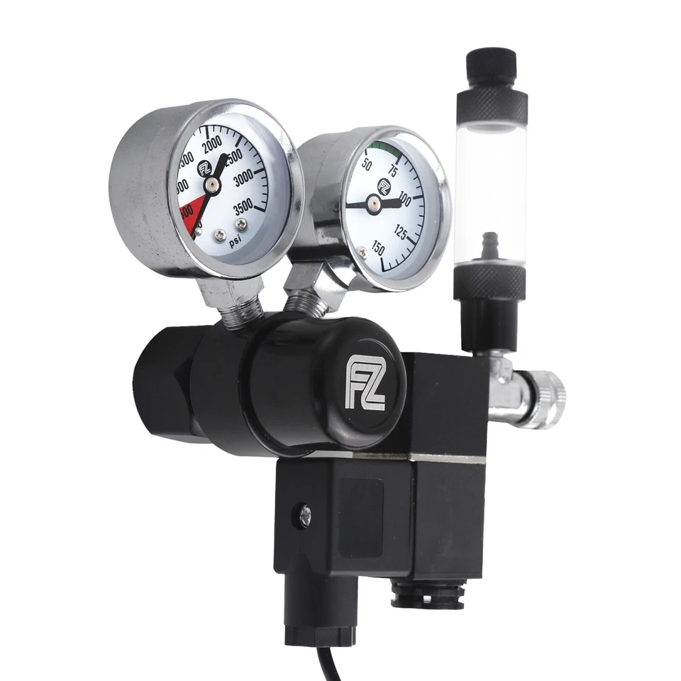 CO2 DC Regulator Aquarium Dual Gauge Display with Bubble Counter Check Valve - Image 2 of 4