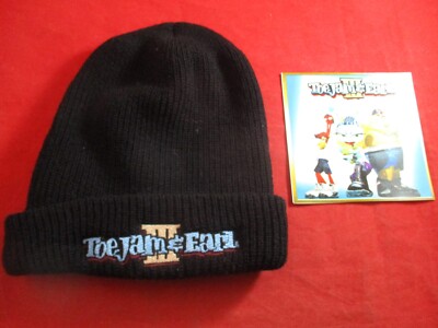Toejam & Earl III Microsoft Xbox Sega Promotional Black Beanie Hat + Info Sheet!