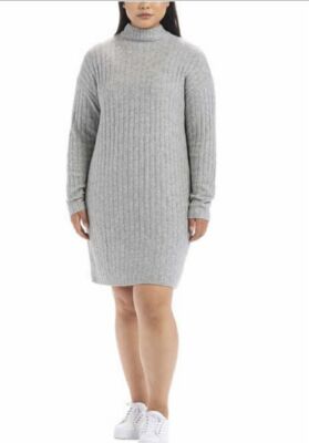 Hilary Radley Above The Knee Sweater Dress Size: S, Color: Heather Taupe Hilary Radley Above The Knee Sweater Dress Size: S, Color: Heather Taupe