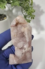 Pink Amethyst Crystal Cluster Freeform Tower Geode Pink Meditation Stone 110g
