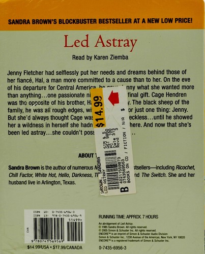 Led Astray by Sandra Brown Audiobook 2005 Abridged Simon & Schuster 6 CDs NEW - Picture 2 of 5