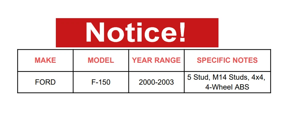 Cojinete y buje de rueda delantera 4x4 para Ford F-150 F150 2000 2001 2002 2003 con ABS Foto 2 de 4