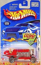 2002 Hot Wheels 30 First Editions 18/42 TORPEDO JONES Red w/Lace Spoke Wheels