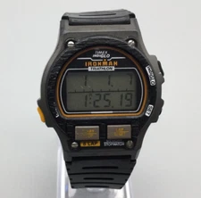 Vintage Timex Ironman Watch Men Indiglo 41mm Black 8 Lap 1994 New Battery