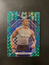 2023 Panini Mosaic Football Green Mosaic Julius Brents RC 340 Indianapolis Colts