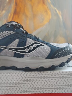 Saucony Grid Raptor TR Mens 9 Trail Running Shoes Gray Blue Run Anywhere EUC Size 9 - Saucony Grid Raptor TR 2 Blue/Gray for sale online  main image 3