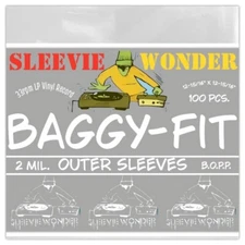 100 LP Outer Sleeves 2mil Baggy Fit Plastic 33rpm Vinyl Record Albums 12-15/16"