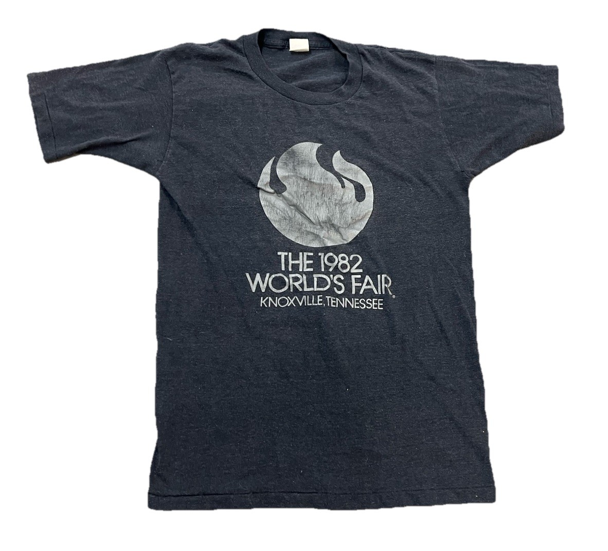 Faded 1982 WORLD'S FAIR KNOXVILLE TENNESSE T-SHIRT BLACK MEDIUM