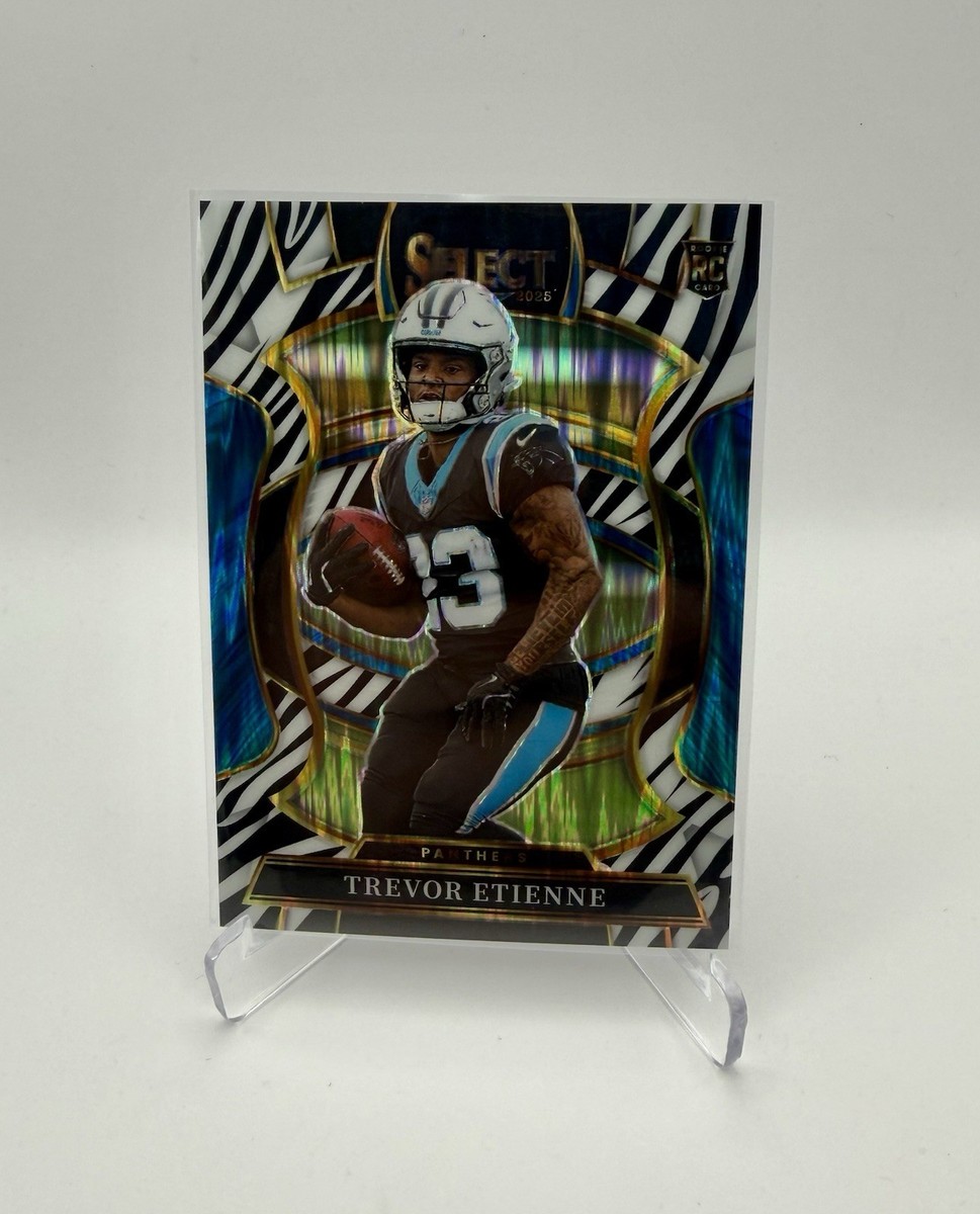 2025 Panini Select Trevor Etienne Concourse #45 Zebra Prizm RC