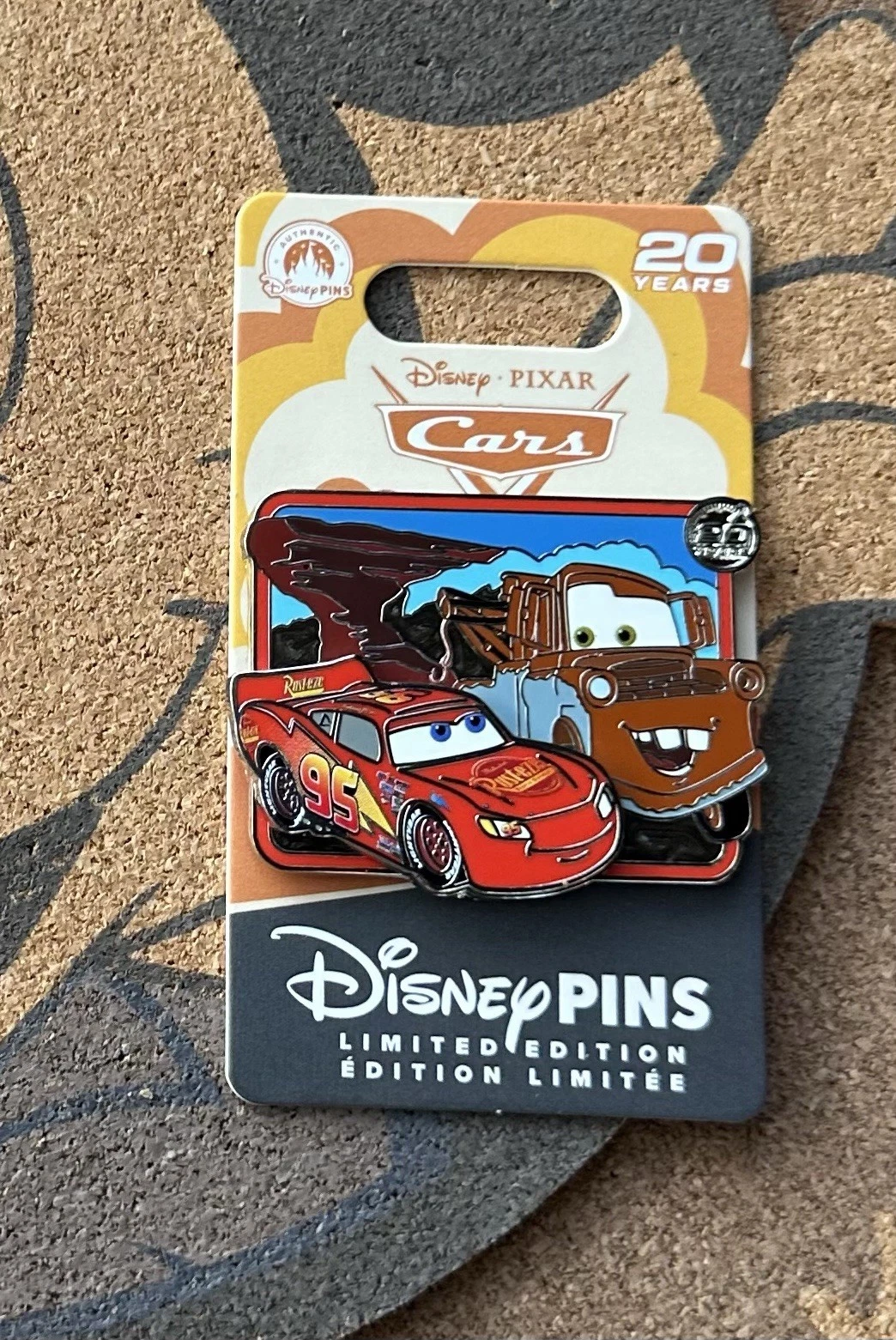 Cars Lightning McQueen And Mater 20th Anniversary Pin WDW Disney