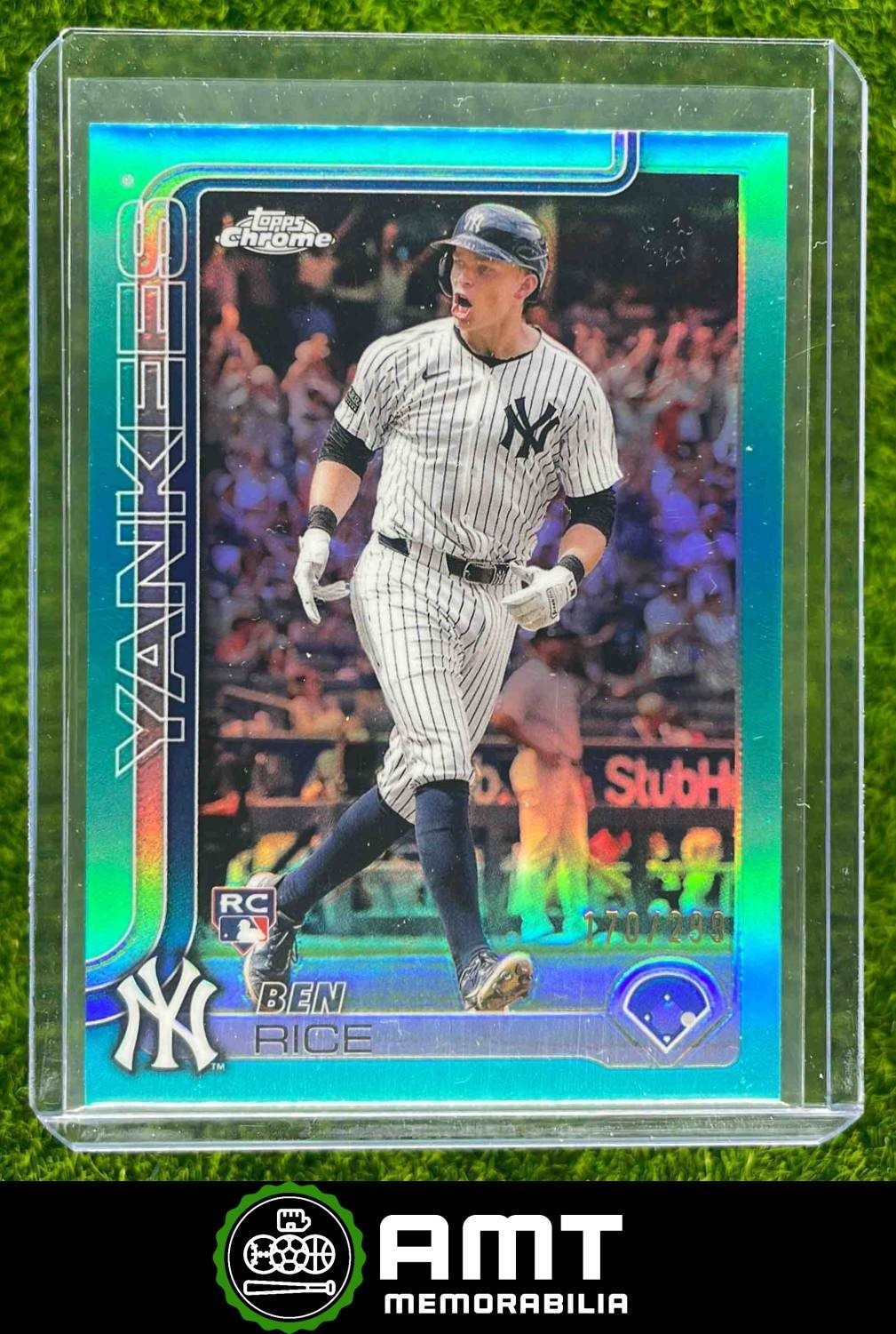 Ben Rice 170/299 2025 Topps Chrome Teal Refractor RC New York Yankees #139