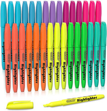 Highlighters, 30 Pack Highlighters Assorted Colors, 10 Colors Chisel Tip Dry-Qui