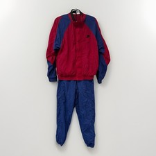 Vintage 80s/90s Nike Track Suit Colorblocked Small Cotton Lined Windbreaker