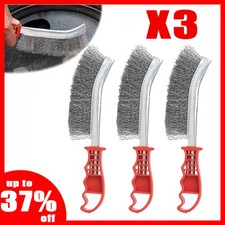 3X Heavy Duty Wire Hand Brush Stainless Steel Bristles Rust Paint Metal Removal