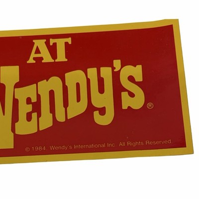 Wendy's　ヴィンテージ看板 Wendy's Where's The Beef? Original Promotional Bumper Sticker