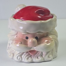 Ceramic Santa Head Cookie Candy Jar