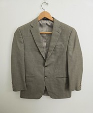 Lauren Ralph Lauren Silk Wool Houndstooth Blazer Sports Suit Jacket Coat 40 R