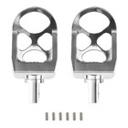 CNC Wide Fat Footpegs 360° Roating MX Foot Pegs Chopper Bobber Style For Harley