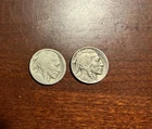Lot of 2 Buffalo Nickels
