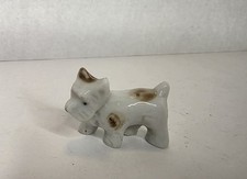 Vintage Mini 1- 3/4" Porcelain Scottie Dog Figurine Made in Japan RARE