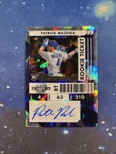Patrick Mazeika Rookie Auto 2022 Panini Contenders Optic Cracked Ice Ticket /23