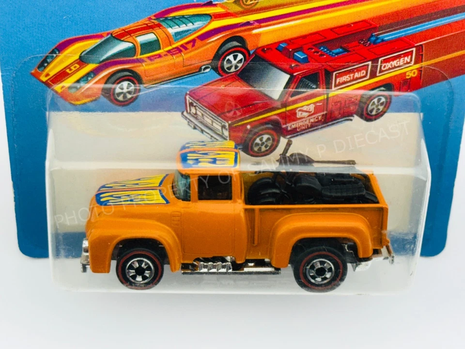 Hot Wheels Redline '56 HI TAIL HAULER Orange Flying Colors NEW in BLISTERPACK! - Image 2 of 4