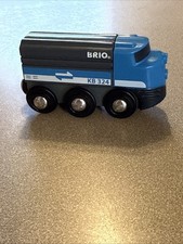 BRIO World rare wooden Intercity Blue Train Engine KB 324