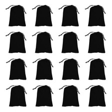 30Pcs Velvet Drawstring Bags, 10x8 Inch Soft Gift Bags Jewelry Pouches, Black