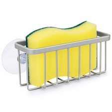 HLOOL Sponge Holder for Kitchen Sink, Sink standard size, Mat Silver