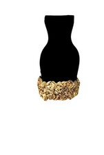 Black Dress With Gold Roses
