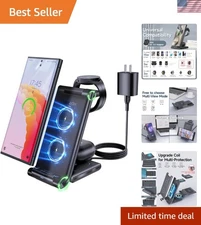 Compact Foldable Charging Station - 3-in-1 for Samsung S20 Z Flip & Watch