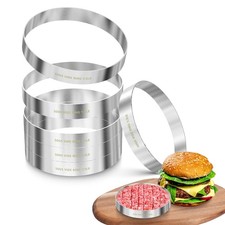 Sous Vide Hamburger Patties Cooking Rings for 1/3 LB, Stainless Steel