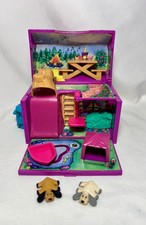 VTG 90 s Pound Puppies Hideaway/Camp Hide And Seek Playset With 2 Puppies