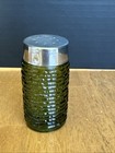 Anchor Hocking Soreno Salt Or Pepper Single Shaker Avocado Green Glass 1960s MCM — photo 5