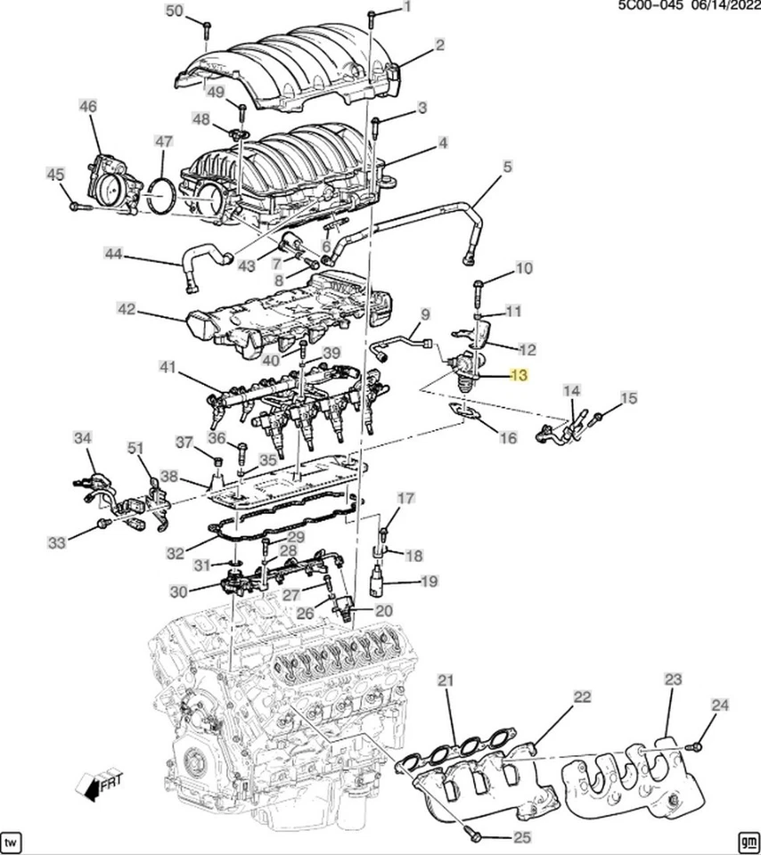 Bomba de combustible de alta presión 2021 Cadillac Escalade Chevrolet Tahoe GMC Yukon 5.3 6.2 Foto 2 de 4