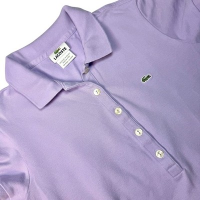 Lacoste Girls Classic Pique Polo Shirt Size 40 (Large 10/12)Lavender