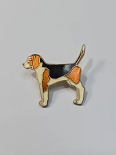 William Spear Lapel Pin Beagle Dog Nice Vintage Enamel 