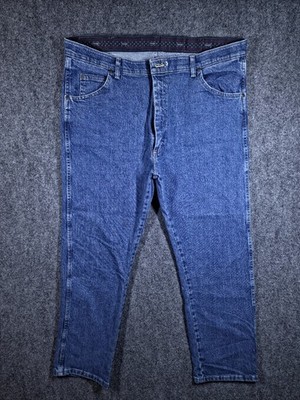 Wrangler Mens 40x30 Regular FIit Spandex Denim Jeans Dark Wash
