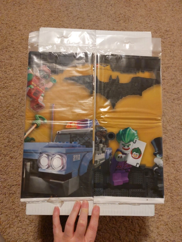LEGO Batman Cubierta de Mesa 54" x 96" por Amscan Fiesta de Cumpleaños Nuevo Lote de 2 Foto 2 de 2