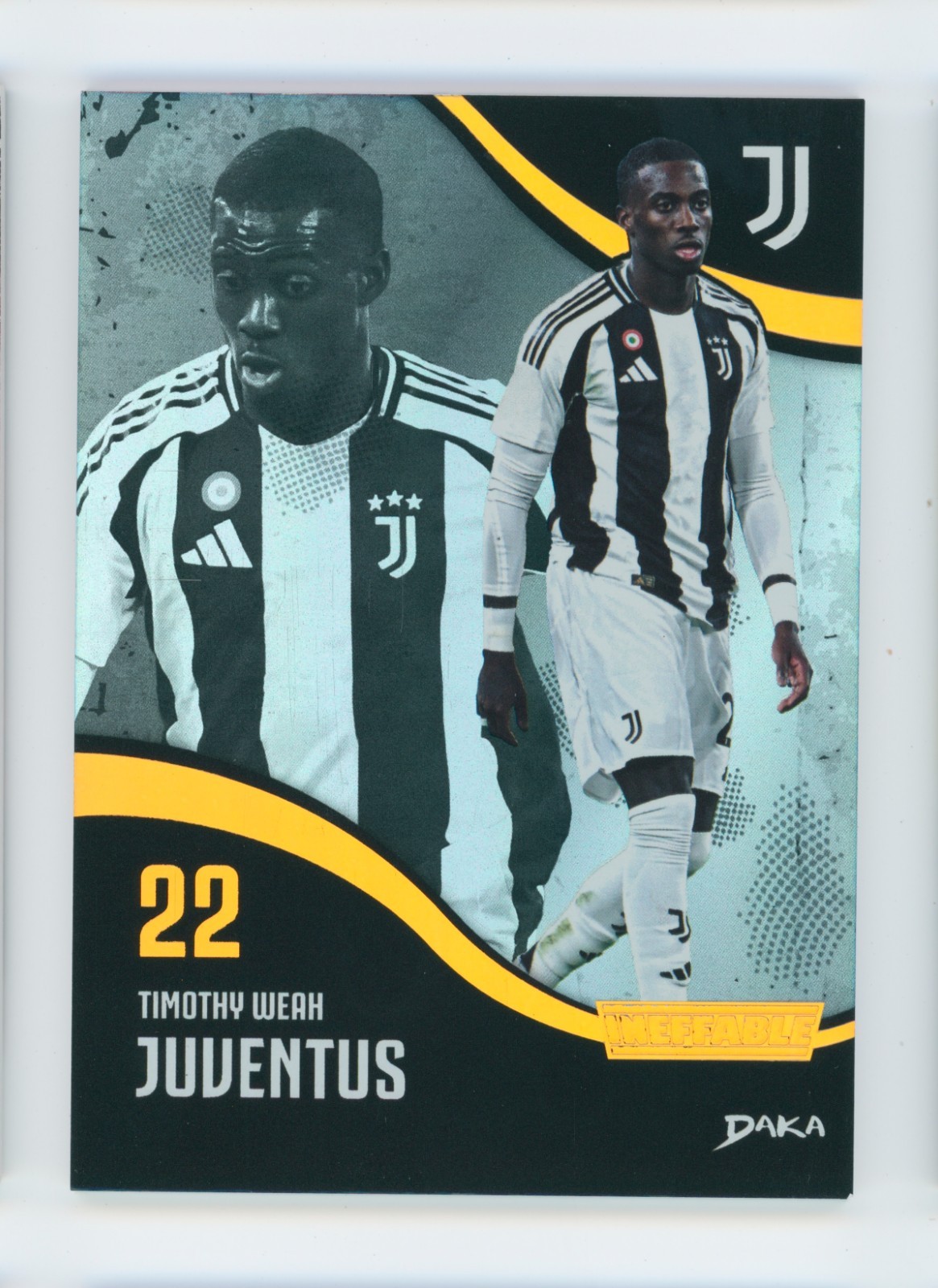2024-25 Timothy Weah Daka Ineffable Juventus Team Set Base Gold Soccer Card 1/10