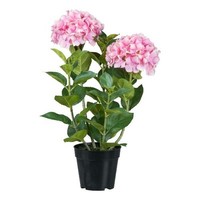 artplants Kunst Blume Hortensie Binefa, Rosa, 60Cm
