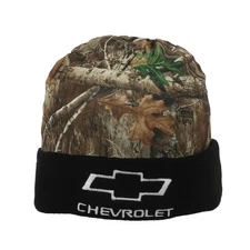 Chevrolet Beanie, Adult, Realtree Polyester Camo and Acrylic Yarn
