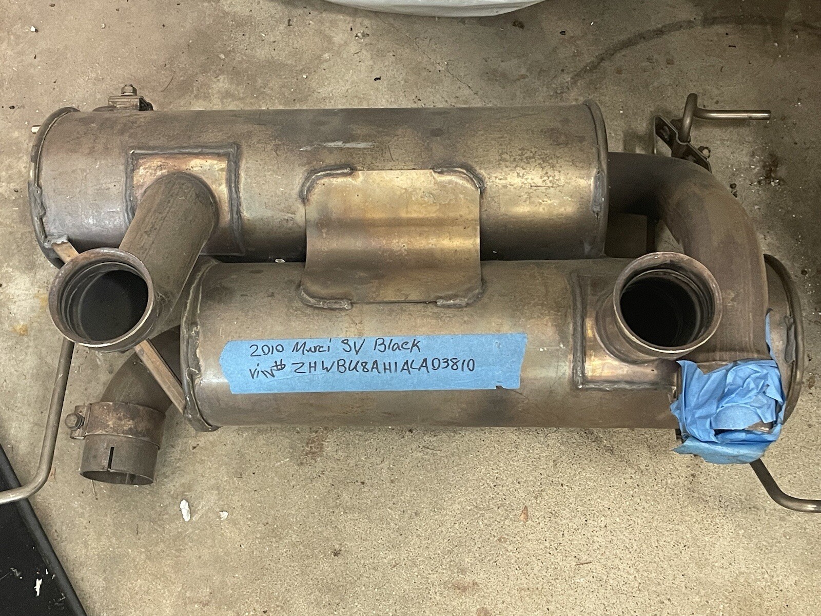 Lamborghini Murcielago LP 670 SV Exhaust Muffler Tailpipe 07M251237L 07M251051B